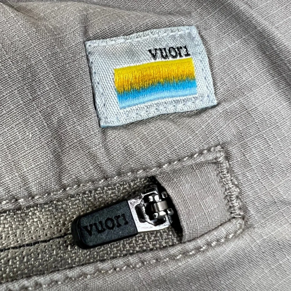 Vuori Ripstop Climber Pant Men Medium Khaki Tan V412 Outdoor Hiking Stretch